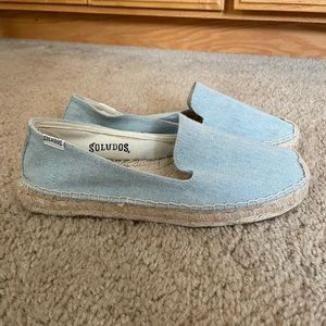 Solid is denim espadrilles size 9 good used condition